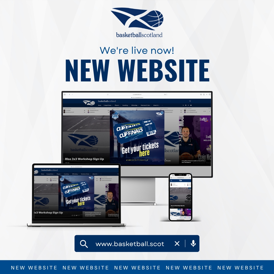 🌐 We know our old website wasn’t hitting the mark, so we’ve been working hard on a new basketballscotland site!  

With a fresh design, better navigation and an updated domain, it’s now easier than ever to stay up to date with basketball in Scotland!

👉 bit.ly/basketballscot