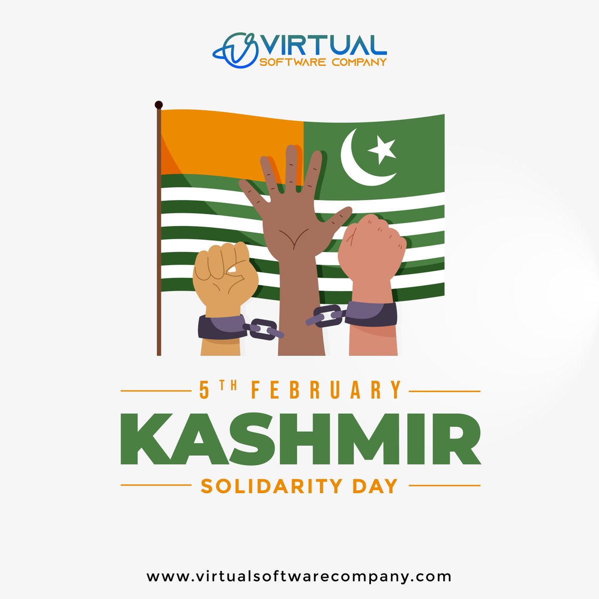 VirtualSoftComp's tweet image. On Kashmir Day, Virtual Software Company stands in solidarity with the people of Kashmir. 🇵🇰💻 We believe in peace, justice, and human rights for all. Together, we support a brighter future for Kashmir. 🌍

#KashmirDay #StandWithKashmir #PeaceAndJustice #VirtualSoftwareCompany