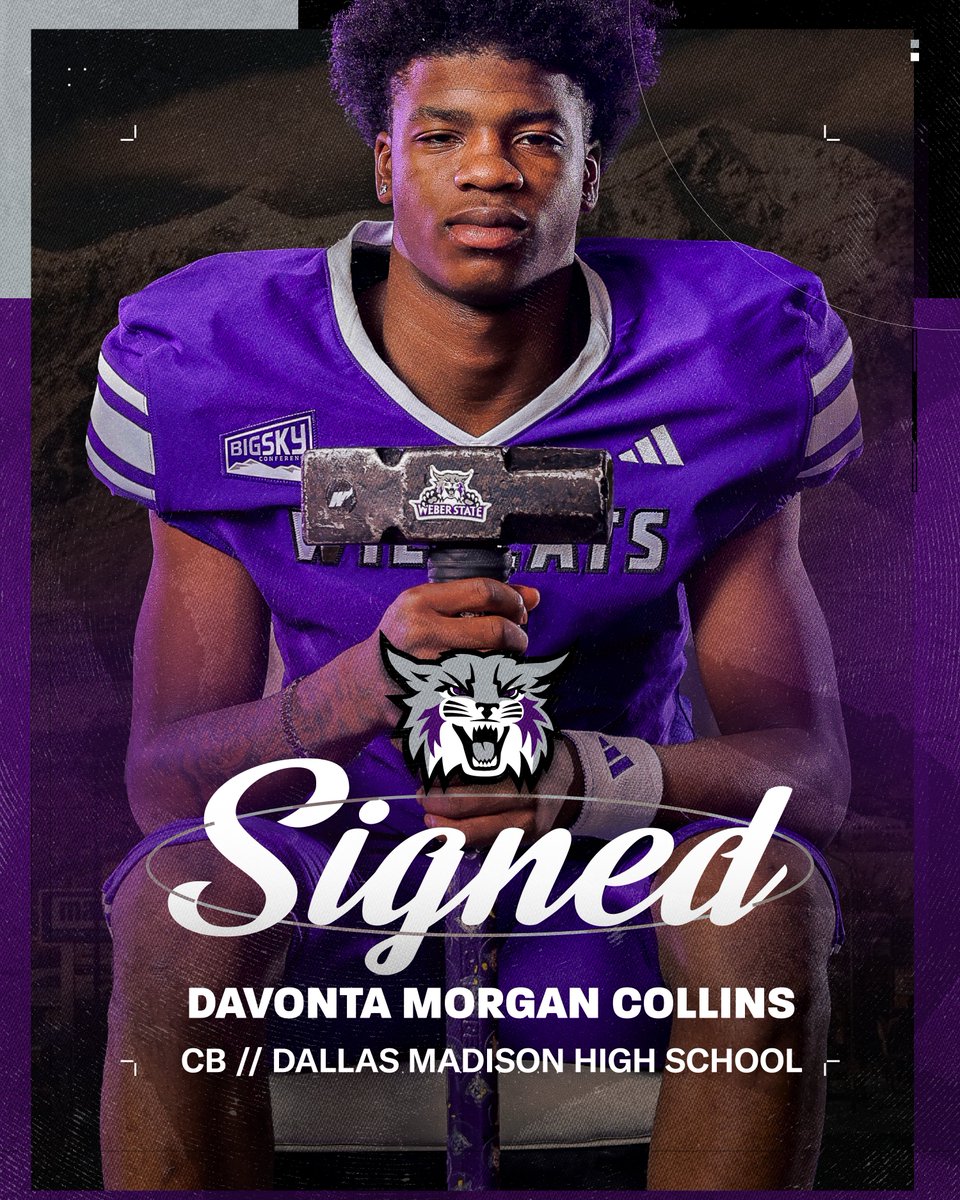 RUN RUN DMC 🏃

Please welcome, <a href="/1dhawk/">Davonta Morgan Collins</a> !

#WeberStateGreat | #NSD25