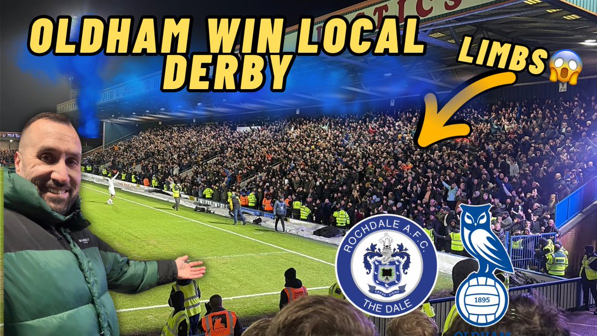 🚨 Brand New Video 

Oldham Get Bragging Rights At Rochdale Again In Tasty Local Derby 💥

<a href="/officiallydale/">Rochdale AFC</a> 0-1 <a href="/OfficialOAFC/">(P) Oldham Athletic</a> 

RETWEETS would be greatly Appreciated 🙏

Vlog via the link 🔗 
youtu.be/hboiLUm22NU?si…

#oafc #rafc #NationalLeague 

<a href="/steshipman/">Steve Shipman</a> <a href="/gazapalooza/">Gazapalooza</a>