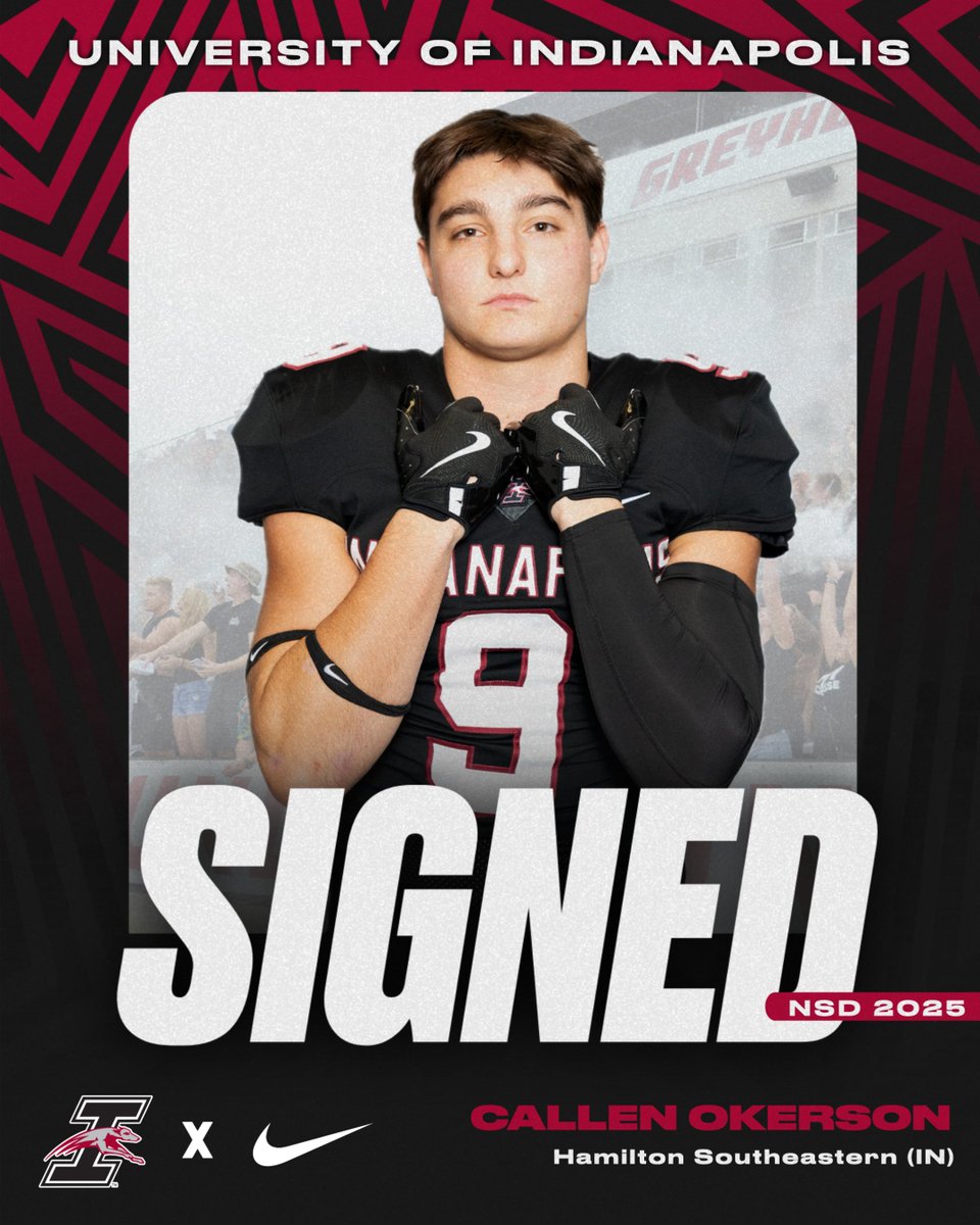 UIndy Football (@uindyfb) on Twitter photo Welcome 2⃣TheHound5⃣‼️
👤 <a href="/Callen9Okerson/">Callen Okerson</a>
🏈 Hamilton Southeastern (IN)
🎞️ tinyurl.com/yah86dza
#GoHounds | #TogetherWeWin Welcome 2⃣TheHound5⃣‼️
👤 <a href="/Callen9Okerson/">Callen Okerson</a>
🏈 Hamilton Southeastern (IN)
🎞️ tinyurl.com/yah86dza
#GoHounds | #TogetherWeWin