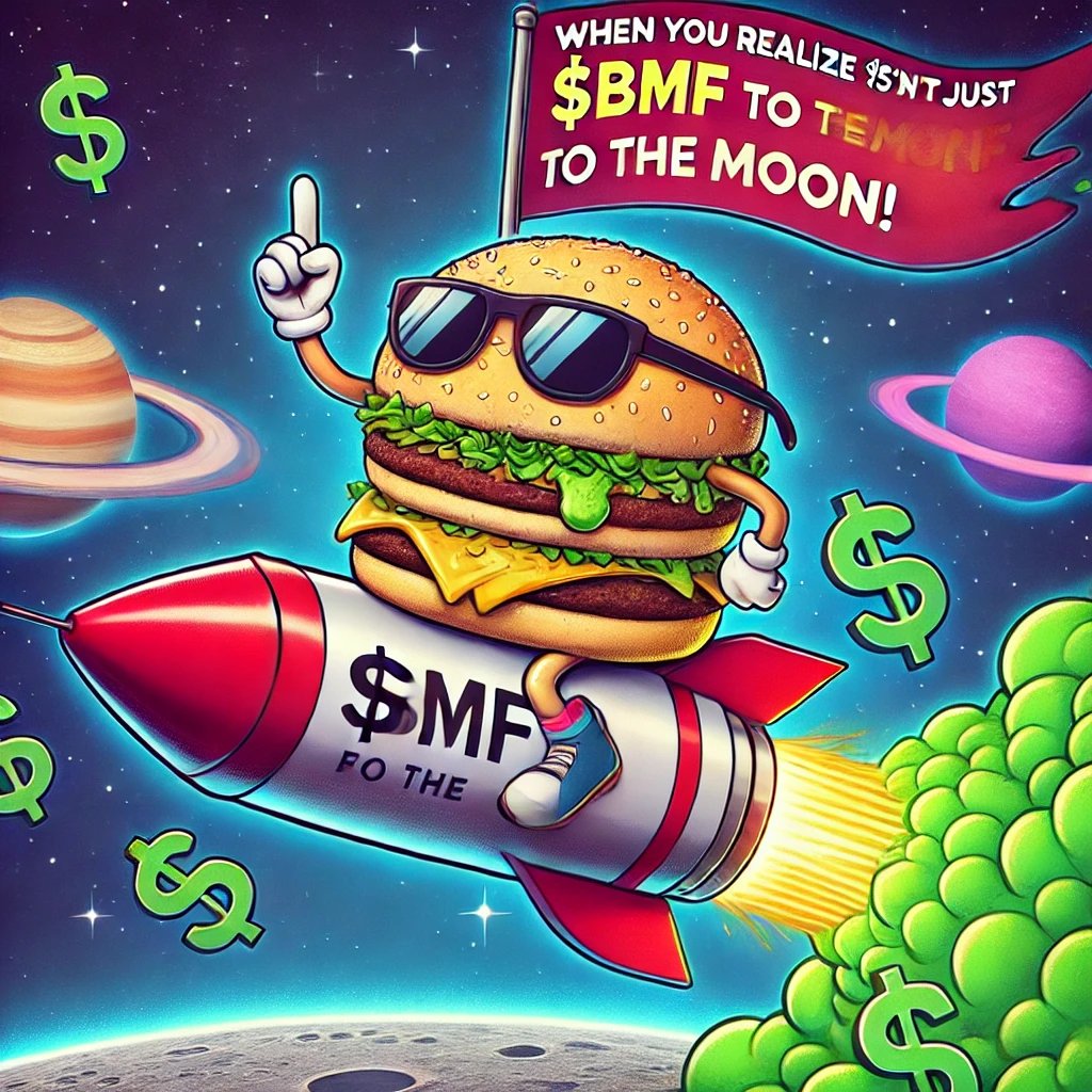 MACFARTx's tweet photo. "When you realize $BMF isn't just a meme... It's a movement! 🚀💨"

🔥 The meme coin that actually delivers.
🍔 Join the methane-fueled ride to the moon!

💬 Drop a 🚀 if you're bullish on $BMF! https://t.co/K1Wnb0SGoo