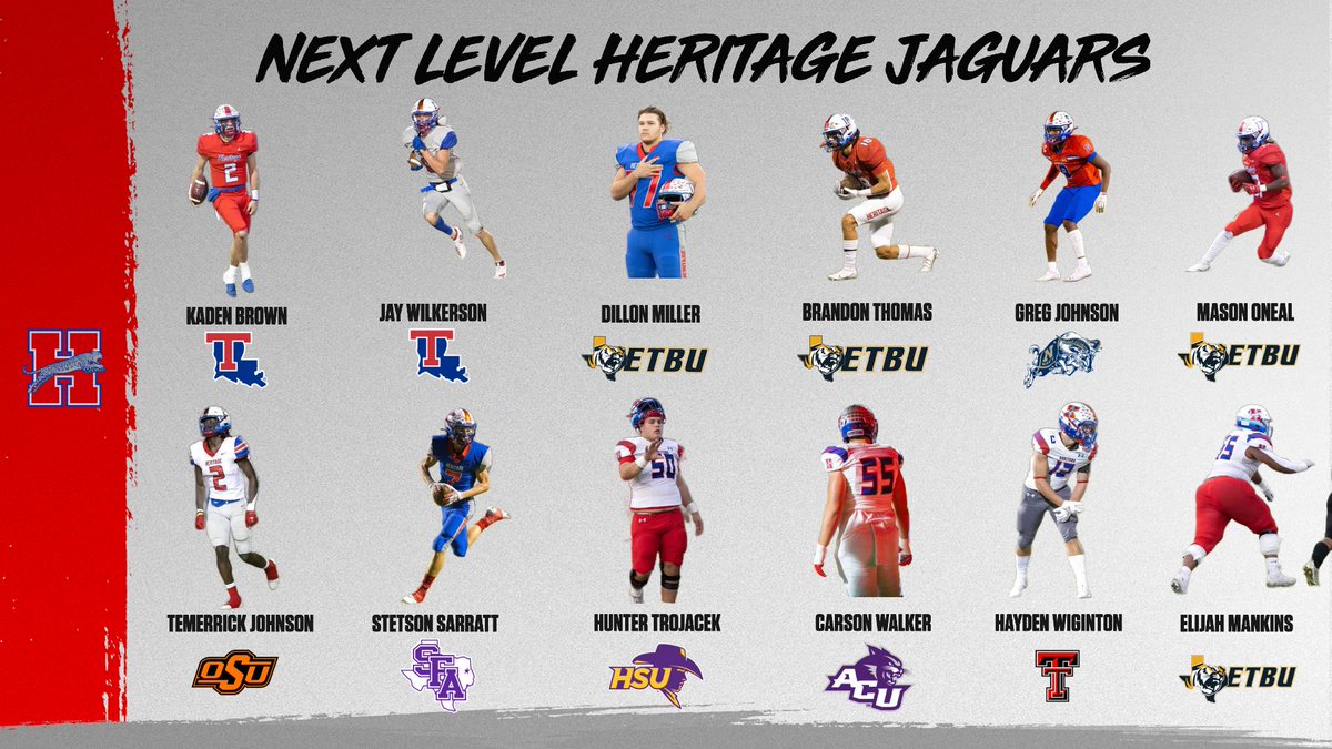 Happy National Signing Day!

Congrats to Seniors around the nation choosing to continue their athletic careers. 

The Jaguars will have 5 athletes across different sports signing today.

Here is a look at our Jaguar football alum who are at the next level!

#Fight #RecruitJags