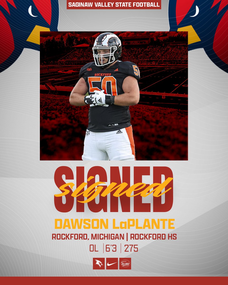 SVSU Football (@svsu_football) on Twitter photo ππ
π
πππππ π
Welcome to the family <a href="/dawson_laplante/">Dawson LaPlante</a>
#EarnIT | #NSD25 ππ
π
πππππ π
Welcome to the family <a href="/dawson_laplante/">Dawson LaPlante</a>
#EarnIT | #NSD25