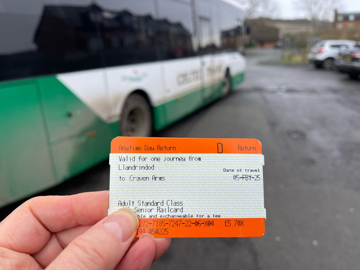 Trying new bus route X48 complimenting the northern end of the Heart of Wales railway line.