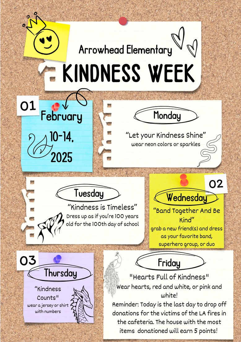 Join us in celebrating Arrowhead Kindness Week next week!