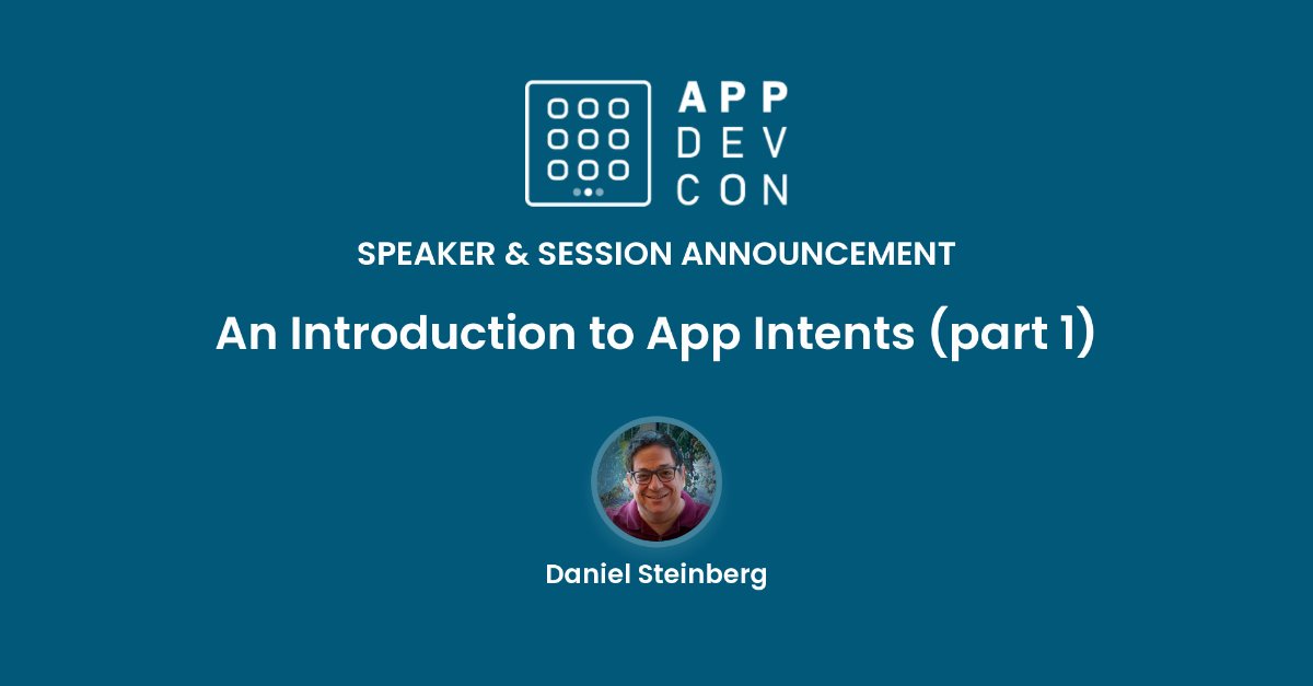 Appdevcon's tweet image. App Intents 101! Join Daniel Steinberg (@dimsumthinking) at #appdevcon2025. Make your iOS apps smarter. appdevcon.nl/session/an-int…

#iOSdevelopment #smartapps #techtalks #softwareengineering #developercommunity