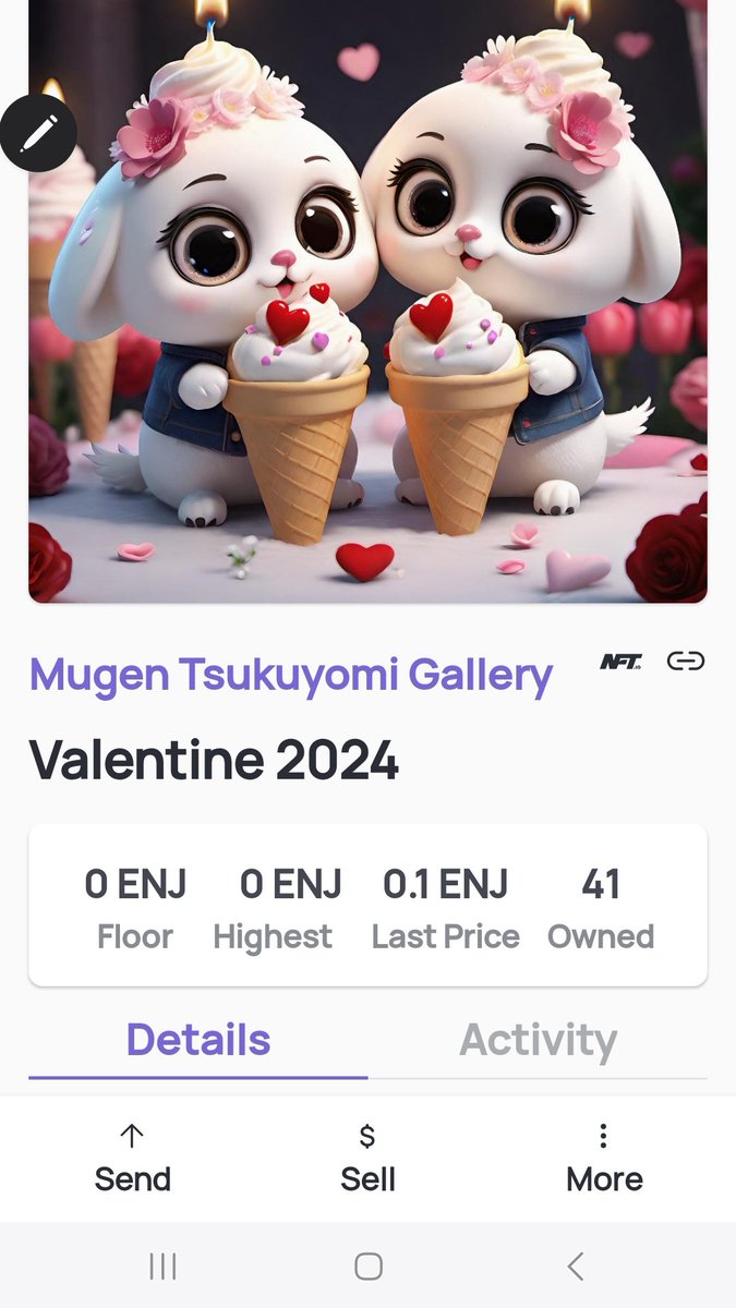 "Valentine" #Giveaway 
🩷💙💜❤️ #NFTCommuntiy #MugenTsukuyomiGallery Creator <a href="/Sonate008/">𝔖𝔬𝔫𝔞𝔱𝔢🌙</a> 
❤️&amp;RT
Follow:  <a href="/Enjin_Mafia/">Enjin Mafia</a>
<a href="/Drus_NFTS/">Dru</a> 
Tagg frenz
Comment ENJIN Matrixchain address 
#Enjin #EnjinNFT #NFTio #nftart #NFTGiveaway #NFTs #NFT #EnjinisKing
