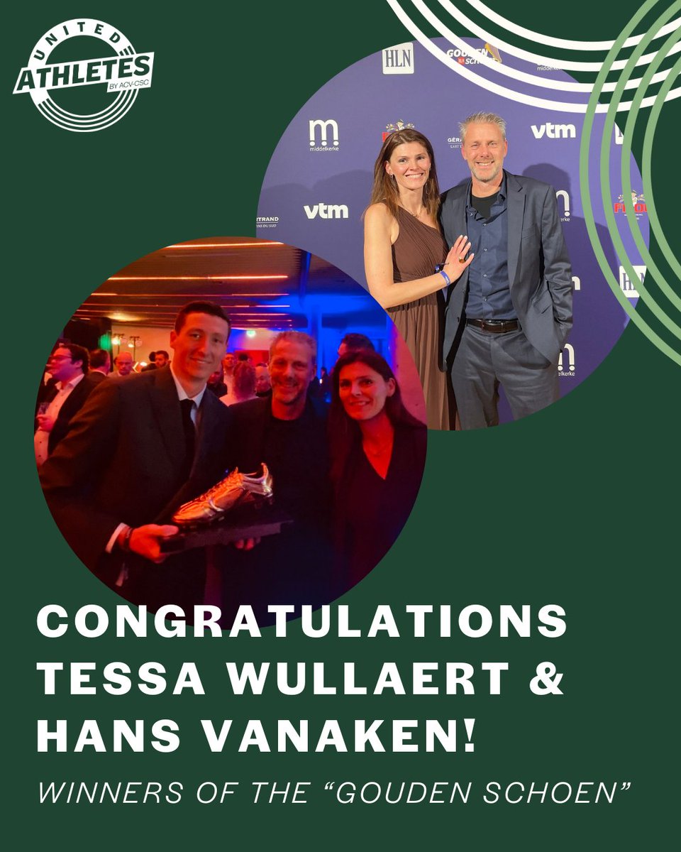 ⚽ Our United Athletes union rep, Sébastien Stassin, attended the #GoudenSchoen ceremony.

🏆 Congrats to Hans Vanaken for winning the Golden Shoe for the third time!

🏆 <a href="/TessaWullaert/">Tessa Wullaert</a> made history by winning her fifth Golden Shoe. Way to go, Tessa!