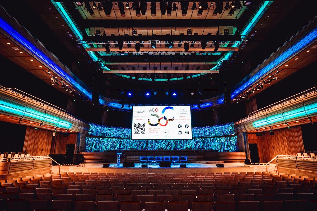 The stage is set for #abo2025 at <a href="/glasshouseicm/">The Glasshouse International Centre for Music</a>.