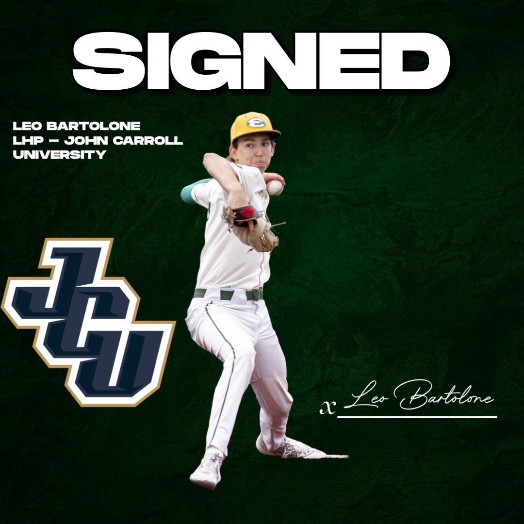 Congratulations to senior Leo Bartolone who will be signing his letter of intent this afternoon to continue both his academic and athletic careers at John Carroll University! #RollBirds
