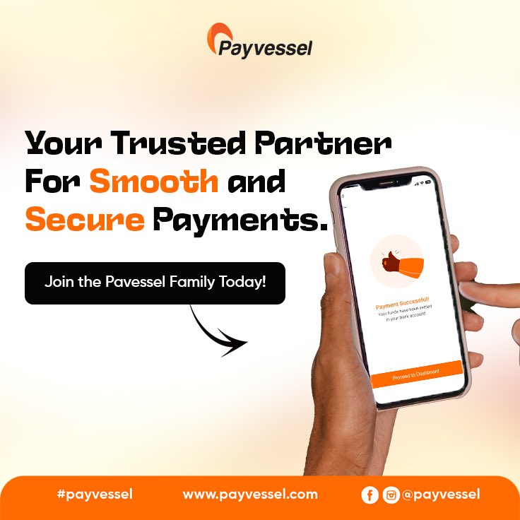 payvessel's tweet photo. Payvessel is your trusted Partner for smooth and secure payments 🧡✨ https://t.co/NxZdxoD0PI