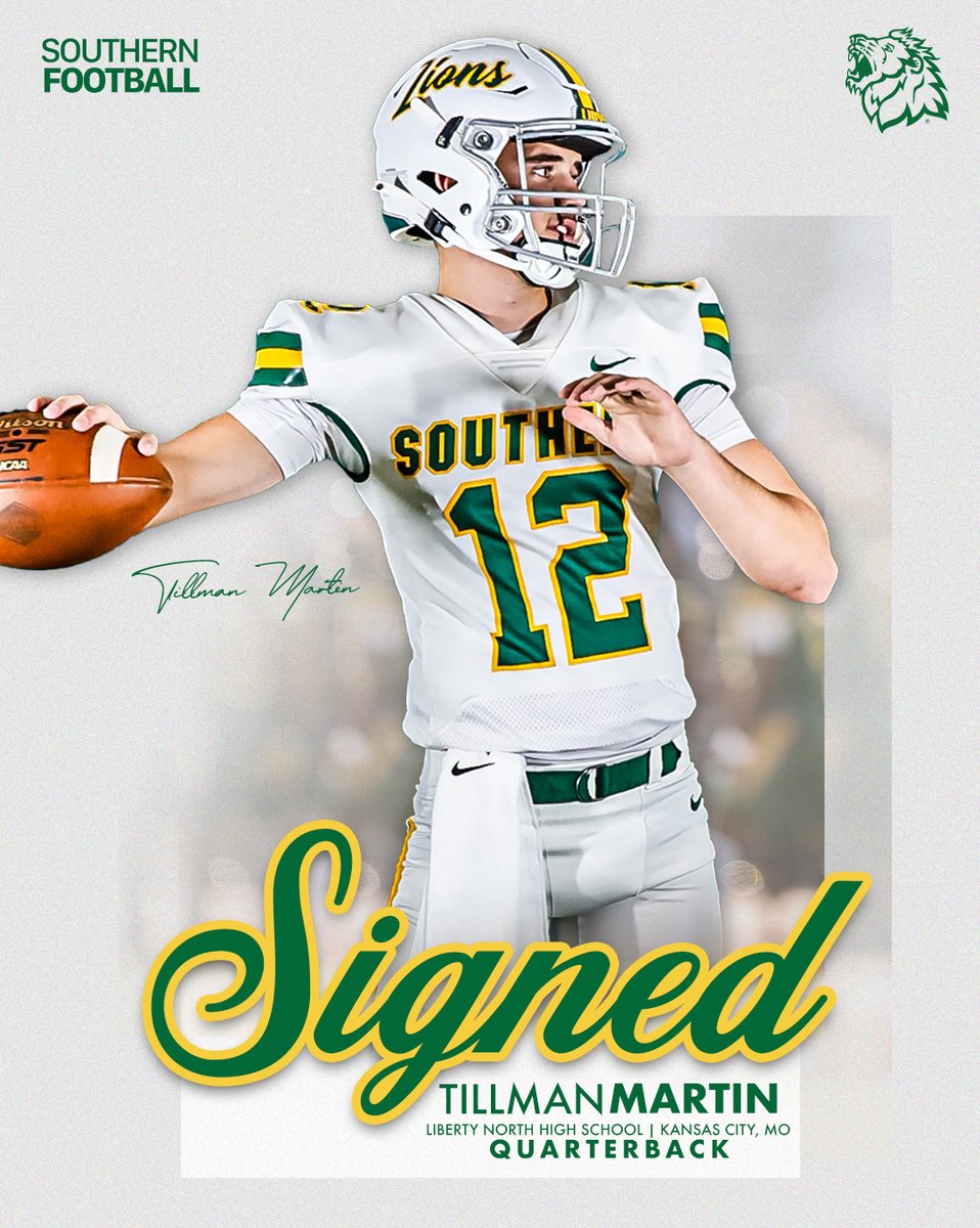 “Poised 6'4 quarterback who enrolled mid-year and will compete this spring”

Welcome to the Lion Family, Tillman Martin! 🦁

#NSD25 x #FAATE