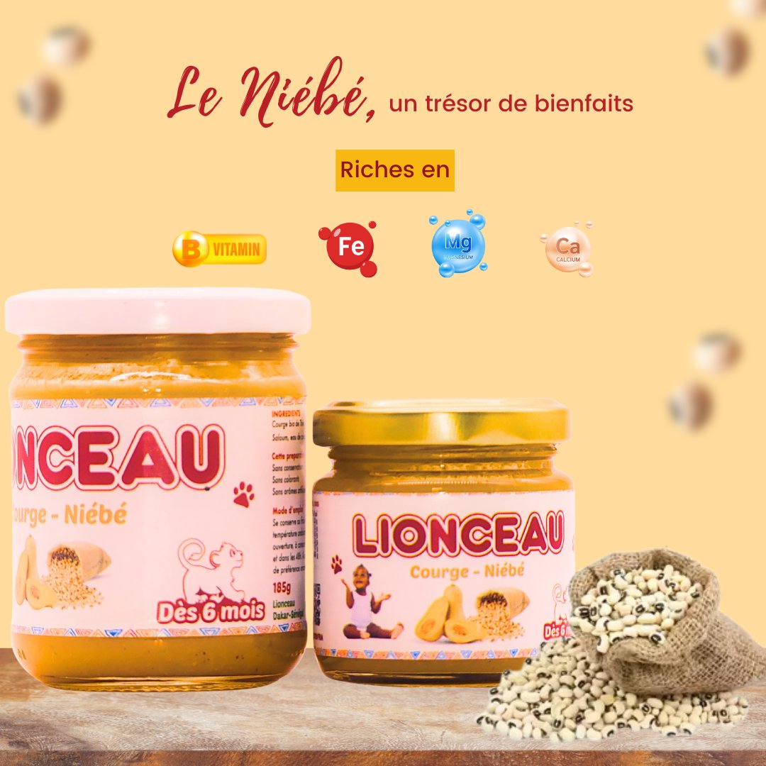 Faites découvrir à votre tout-petit nos purées à base de niébé🤗, pleines de vitamine B, fer, magnésium et calcium😋 ! Une façon savoureuse et amusante de soutenir sa croissance.

- - - - - - - - - - - - - - - - - - - - -
📞+221 77 687 58 96

#lionceau #puériculture  #bebe