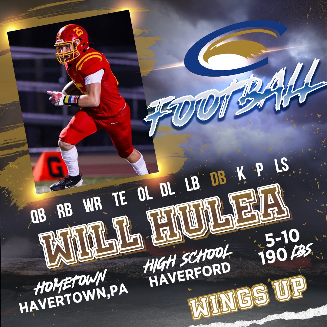 Adding a ballhawk to the secondary. 

Welcome to Clarion, <a href="/HuleaWilliam/">William Hulea</a>!

#WingsUp x #NSD25