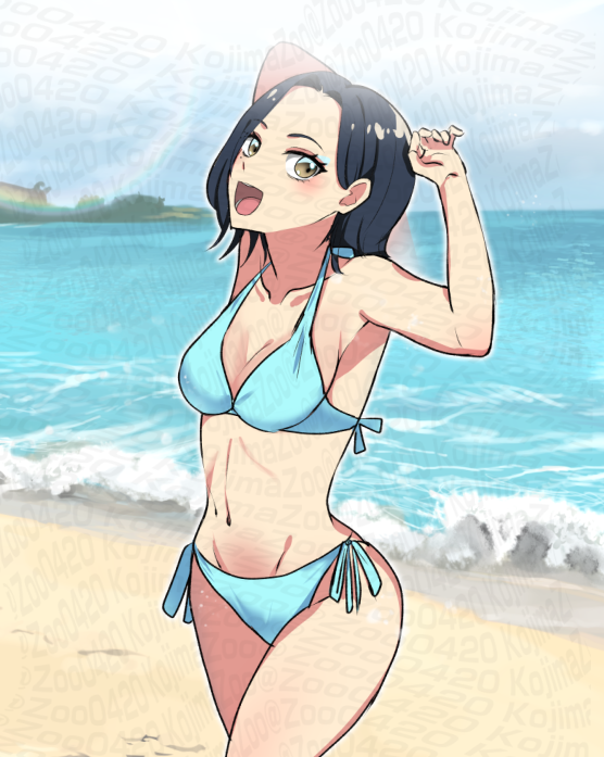 「コモリちゃん海行こう 」|子島づーのイラスト