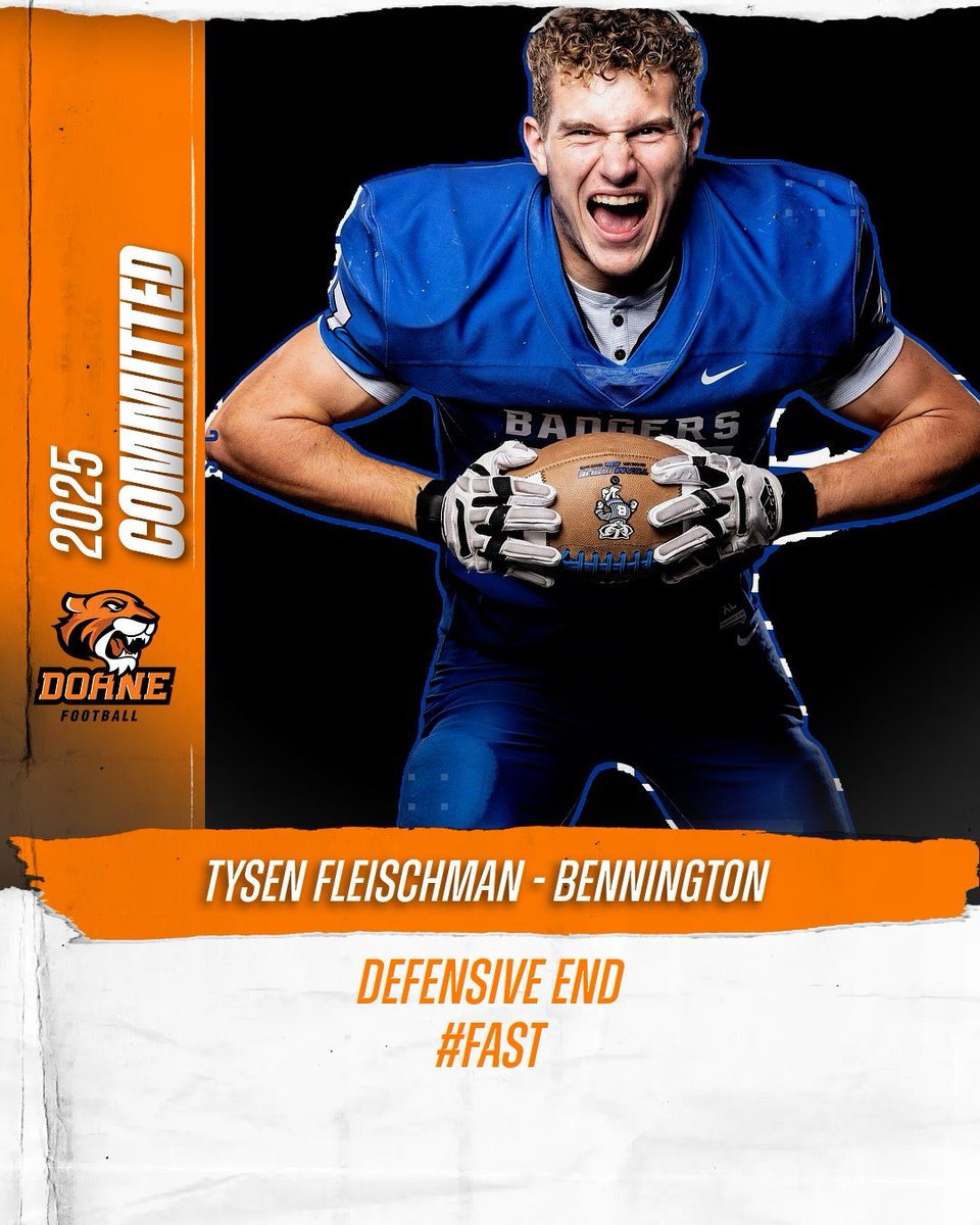 I’m excited to continue my education and athletic career at Doane University! Thank you to my coaches who have supported me along the way. 
<a href="/DoaneFootball/">DoaneFootball</a> <a href="/jj5151/">Jonathan Johnson</a> <a href="/DoaneTrack/">Ed Fye</a> <a href="/Badger_FB/">Bennington Football</a>