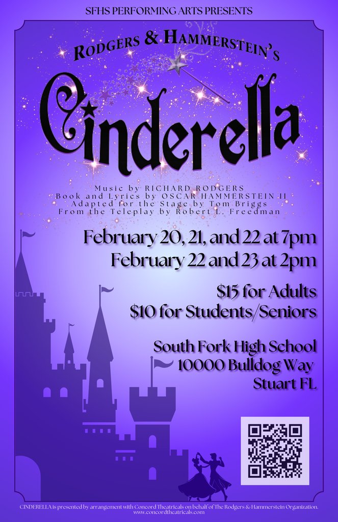 Join us for Rogers and Hammerstein's CINDERELLA at South Fork High School! 
February 20, 21, + 22 at 7PM. 
February 22 + 23 at 2PM.
Tickets are $15 for adults and $10 for students/seniors.
Get Tickets now at: cur8.com/14755/project/…