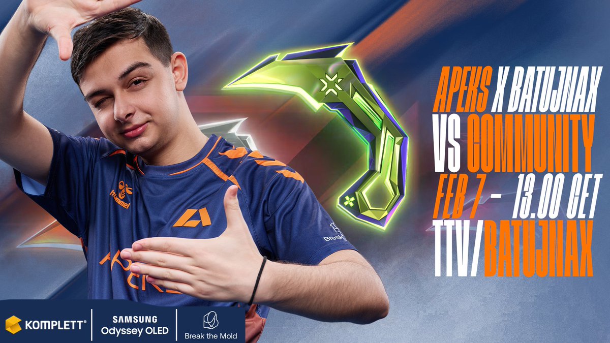 APEKS X BATUJNAX VS COMMUNITY 

Join <a href="/batujnaxvlr/">batujnax</a> on February 7 where he faces off against streamers and community members in different challenges 

🟪TTV/BATUJNAX