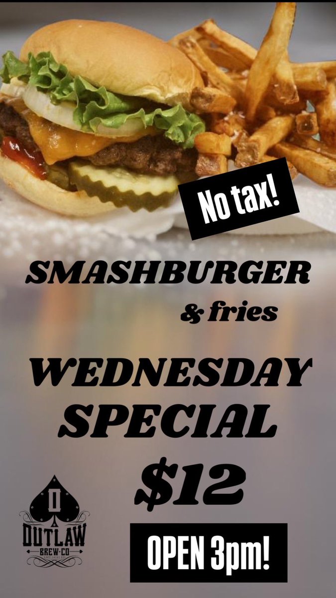 Wednesday Open at 3pm 💚