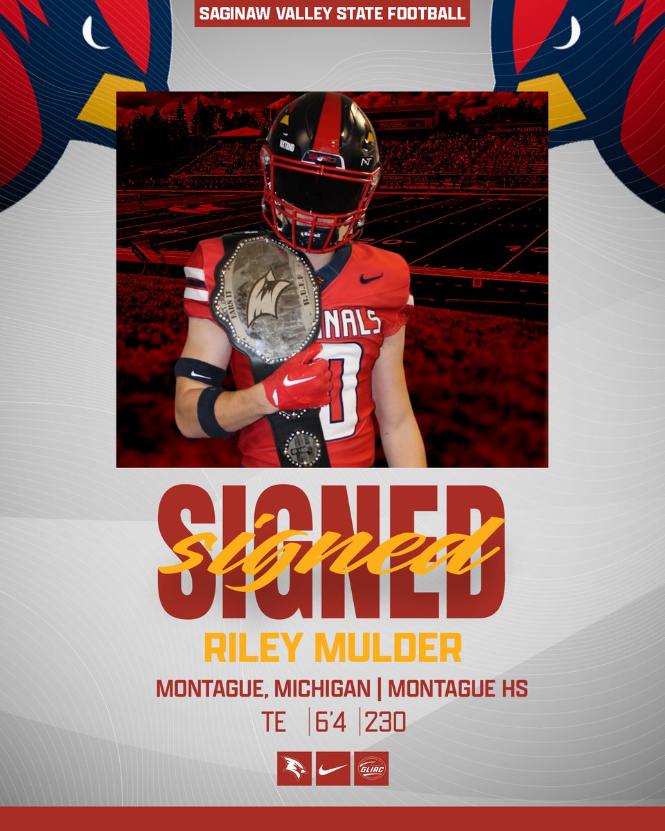 svsu_football's tweet image. 𝐎𝐅𝐅𝐈𝐂𝐈𝐀𝐋 📝

Welcome to the family @RileyMulderz 

#EarnIT | #NSD25