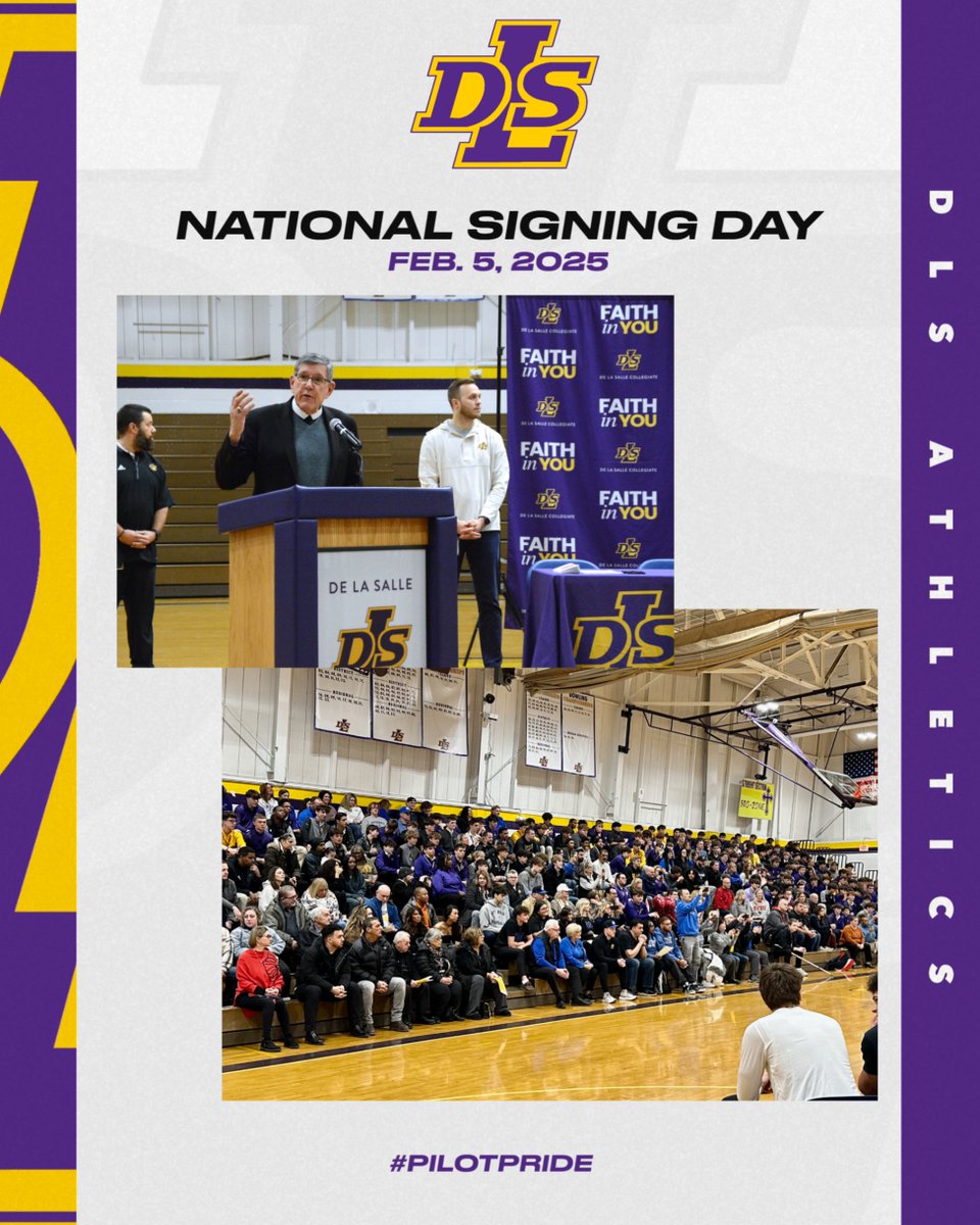 Congratulations to all our De La Salle student-athletes who took part in the National Day of Signing today in front of a packed crowd in the Bill Fox Gymnasium.
We are proud you represent the Purple &amp; Gold! Way to go, Pilots!

#PilotPride