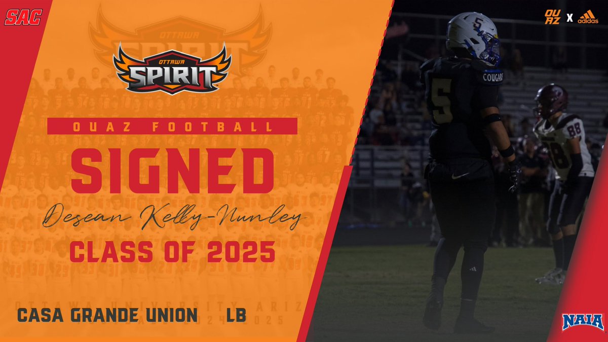 Next Signee is Desean Kelly-Nunley from Casa Grande Union Highschool. Welcome to The Pack🐺

#WeAreOUAZ|#WeRunTheDesert|#ThePACK|#TheStrengthOfTheWolfIsThePACK|#WeWork|#NSD2025|#NationalSigningDay|#WeHuntInPACKS