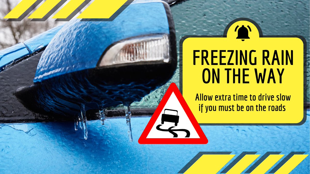 Expect freezing rain tonight, Wednesday (02/05/25)
Allow extra time to drive slow if you must be on the roads.
#freezingrain #drivecarefully #RoadSafety