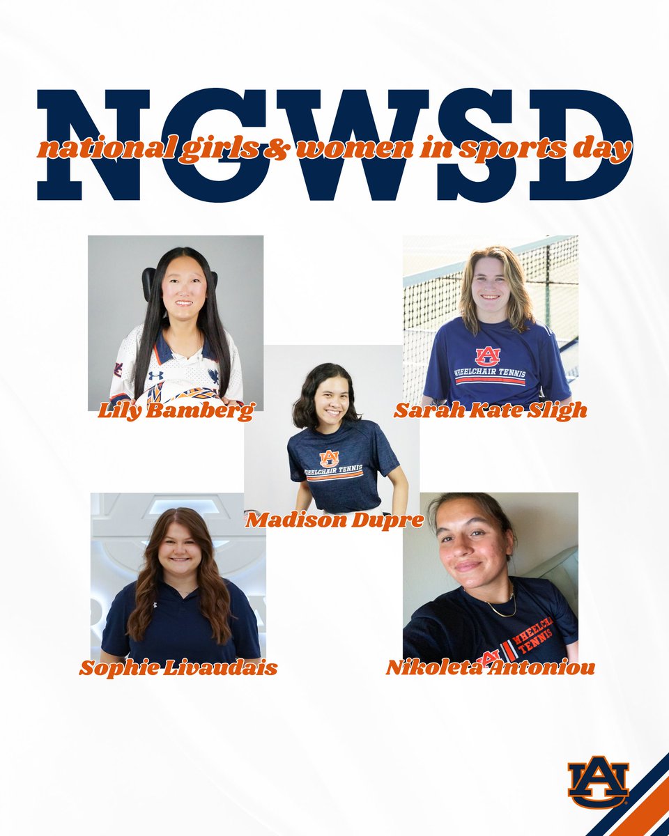 Today we celebrate National Girls &amp; Women in Sports Day! 📷
📷 Lily Bamberg: Power Wheelchair Soccer
📷 Sarah Kate Sligh: Wheelchair Tennis
📷 Madison Dupre: Wheelchair Tennis
📷 Sophie Livaudais: Director of Fan Engagement
📷 Nikoleta Antoniou: Wheelchair Tennis Coach GA