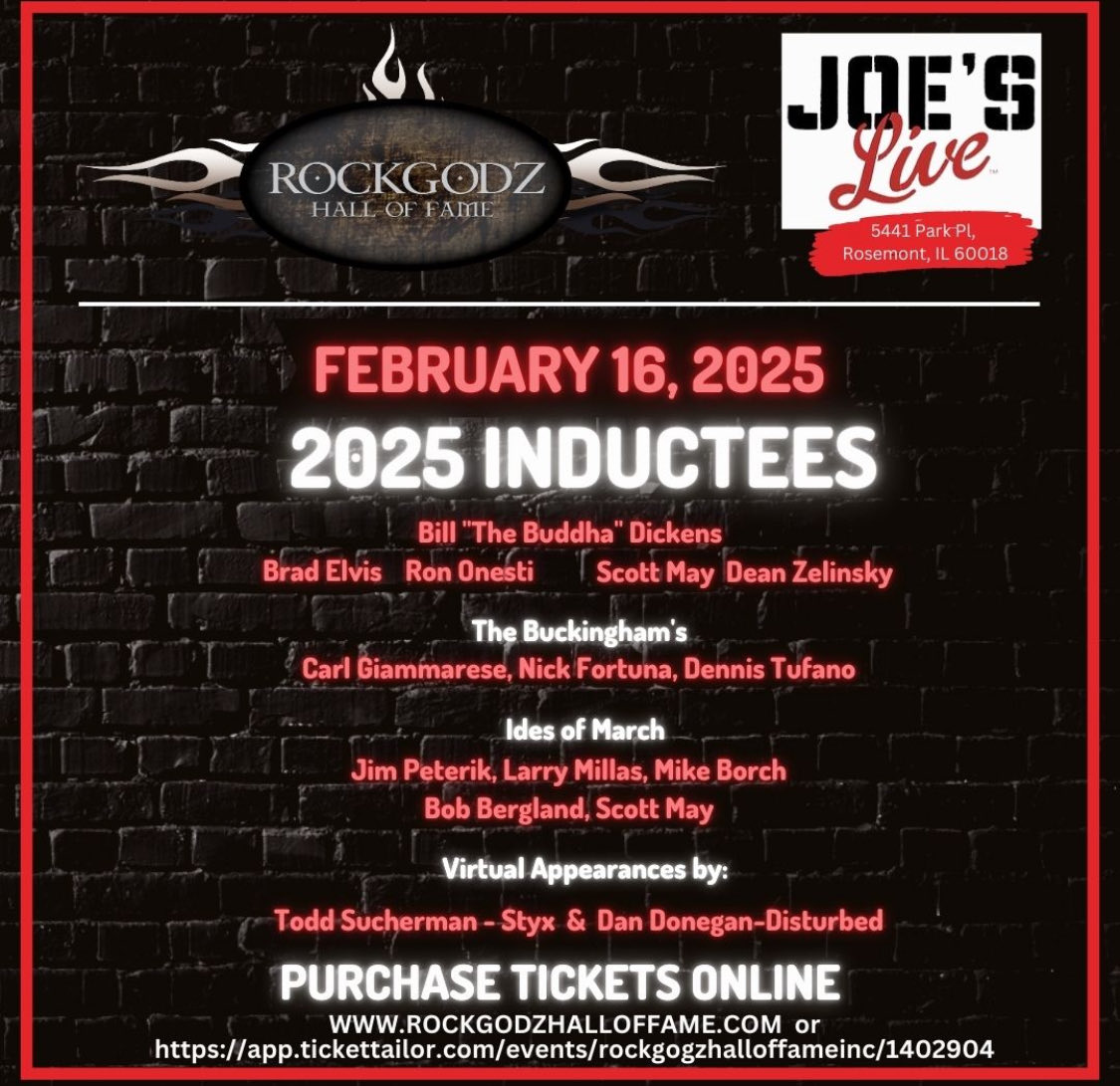 I’m so excited about being inducted into the Rock Godz Hall of Fame this year. It’s a honor to be respected for all the work that I contribute to the music industry as a musician, songwriter producer artist. Here’s the link for information, see you there 

rockgodzhalloffame.com