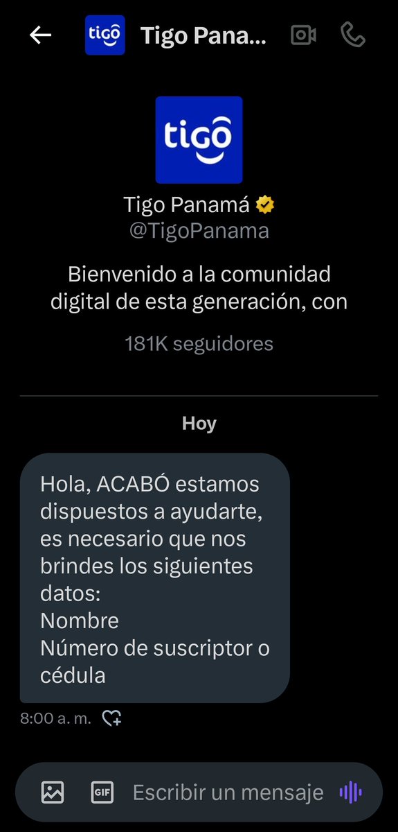 joseago75398018's tweet image. ESTAMOS EN CAPIRA SIN SEÑAL DE CABLE Y #WIFI Y VOMO PENSIONADO MAÑANA IBA A PAGAR EL SERVICIO 2 DIAS DE ESYO #INCONVENIENTES @AsepPanama @TigoPanama @Acodeco ESTAMOS ESPERANDO LA SEÑAL. PERO NO ATENDIO UNA FUNCIONARIA DE ESTA EMPRESA. QUÉ PASA NO SABEMOS? GRACIAS