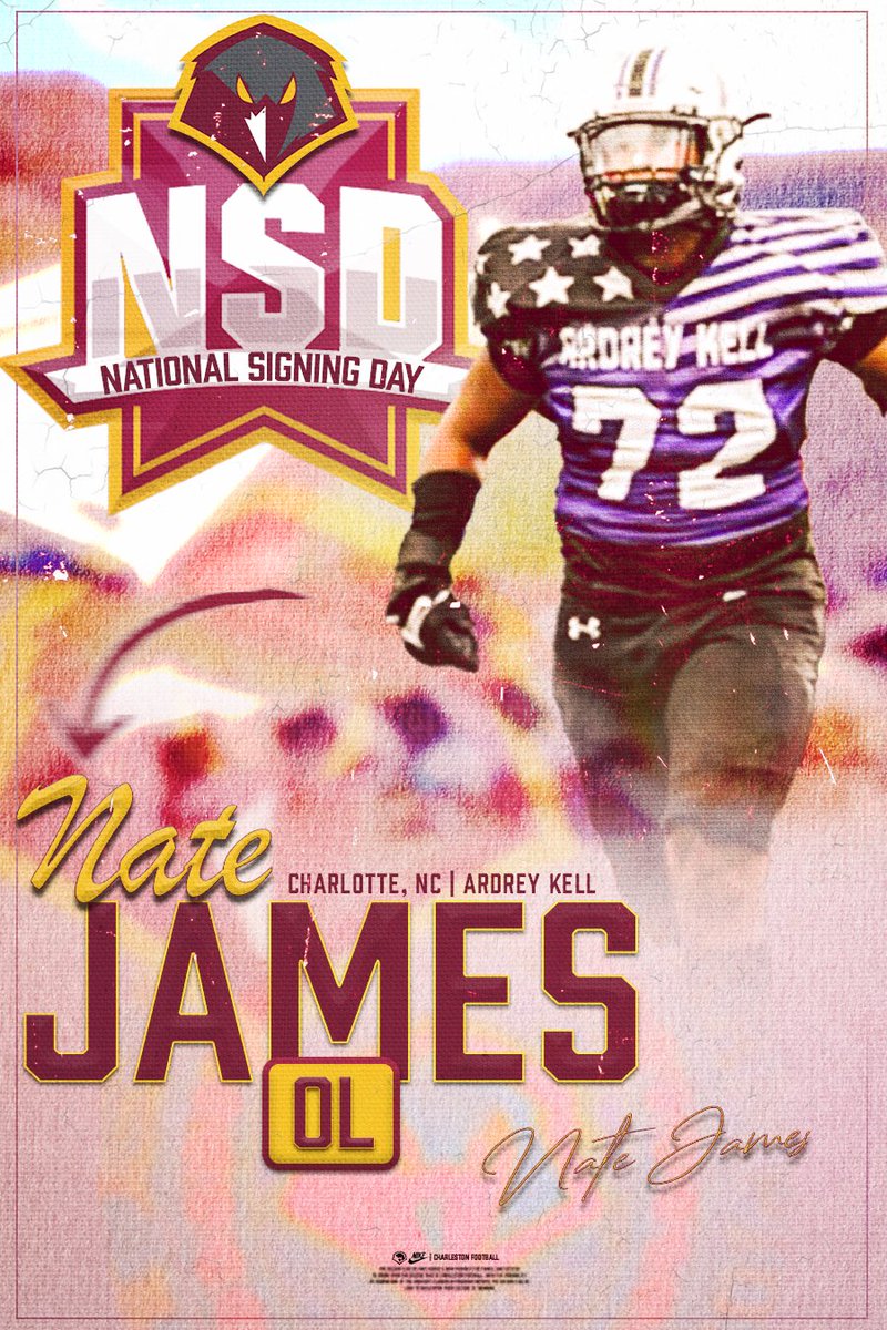University of Charleston Football (@ucwv_football) on Twitter photo 🦅NEW SIGNEE🦅
Nate James | OL | Charlotte, NC | <a href="/Nate_Jamez/">Nate James</a>
Welcome to the nest, Nate‼️#WingsUp #NSD25 🦅NEW SIGNEE🦅
Nate James | OL | Charlotte, NC | <a href="/Nate_Jamez/">Nate James</a>
Welcome to the nest, Nate‼️#WingsUp #NSD25