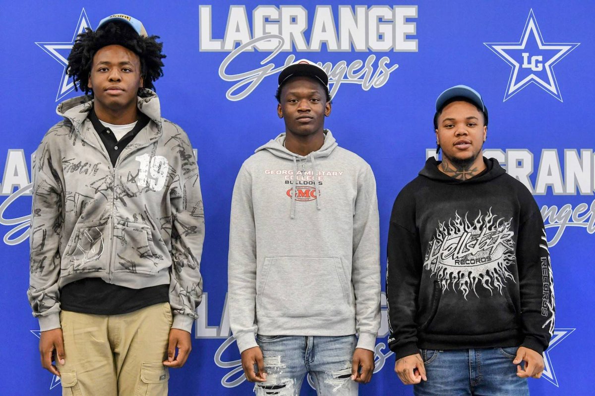 Congratulations to LaGrange High's Jaylen Birdsong (Point University), Jay Mitchell (Georgia Military College) and Denorayon Reid (Point University), who have signed to play college football. Malachi Fannin-Render signed with Liberty University in December.