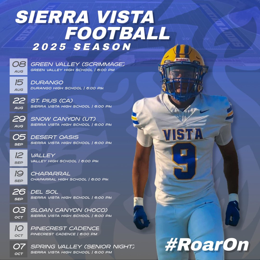 Weeks leading up to our season we will do a “Schedule Spotlight!” Today is:

Adrian "Wowwee” Holmes
DE/TE
Class of ‘26
6'2”, 210
Sierra Vista High School
Las Vegas, NV
<a href="/Wowwee47/">Adrian Holmes</a> 

‘24 Season
Tkl: 46
Tkl for loss:6
Sacks:4.5
Qb Hurries:30

hudl.com/v/2QKFnC