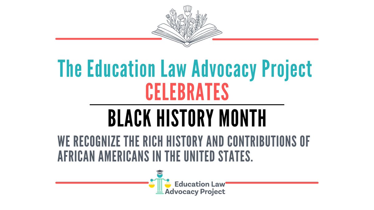 elap_smrls's tweet image. School is in full swing, and so is the Education Law Advocacy Project. We are excited to work with students and families this February as we celebrate Black History Month.