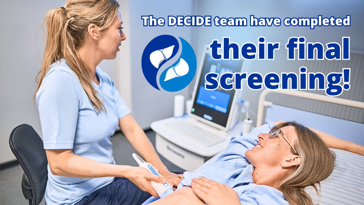 Exciting news about our liverscreening project!📢

DECIDE have completed the final screening of their last patient.

In total since 2018= 6,500 participants in the first round of screenings and 1,450 screenings in the second round. 

Now it’s time to work through the data!📊