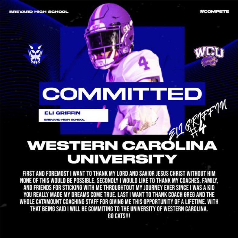 100% committed🤍💜
<a href="/CoachGMcGruder/">Greg McGruder</a> <a href="/BHSBlueDevil_FB/">BHS Blue Devil Football</a> <a href="/CatamountsFB/">Western Carolina Football</a> <a href="/coachcoleman89/">Luke Coleman</a> <a href="/CoachWellsWCU/">Rylan Wells</a>