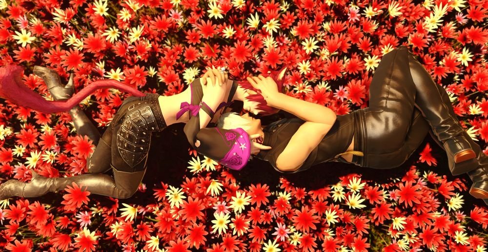 Just them being cute nerds 
#gposers #gpose #thancred #wolcred #skycred