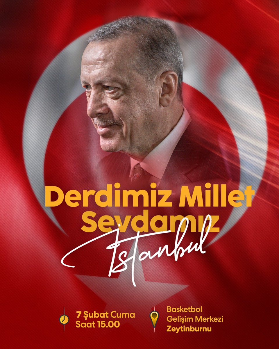 Genel Başkanımız ve Cumhurbaşkanımız Sn. Recep Tayyip Erdoğan’ın teşrifleriyle; AK Parti İstanbul 8. Olağan Kongremize Ataşehir’li tüm komşularımızı bekliyoruz.

🗓 7 Şubat Cuma
🕒 15:00
📍 Basketbol Gelişim Merkezi / Zeytinburnu

#Coşkuyla7Şubata

<a href="/atasehirakparti/">AK Parti Ataşehir</a> 
<a href="/osmannnurika/">Osman Nuri Kabaktepe</a>
