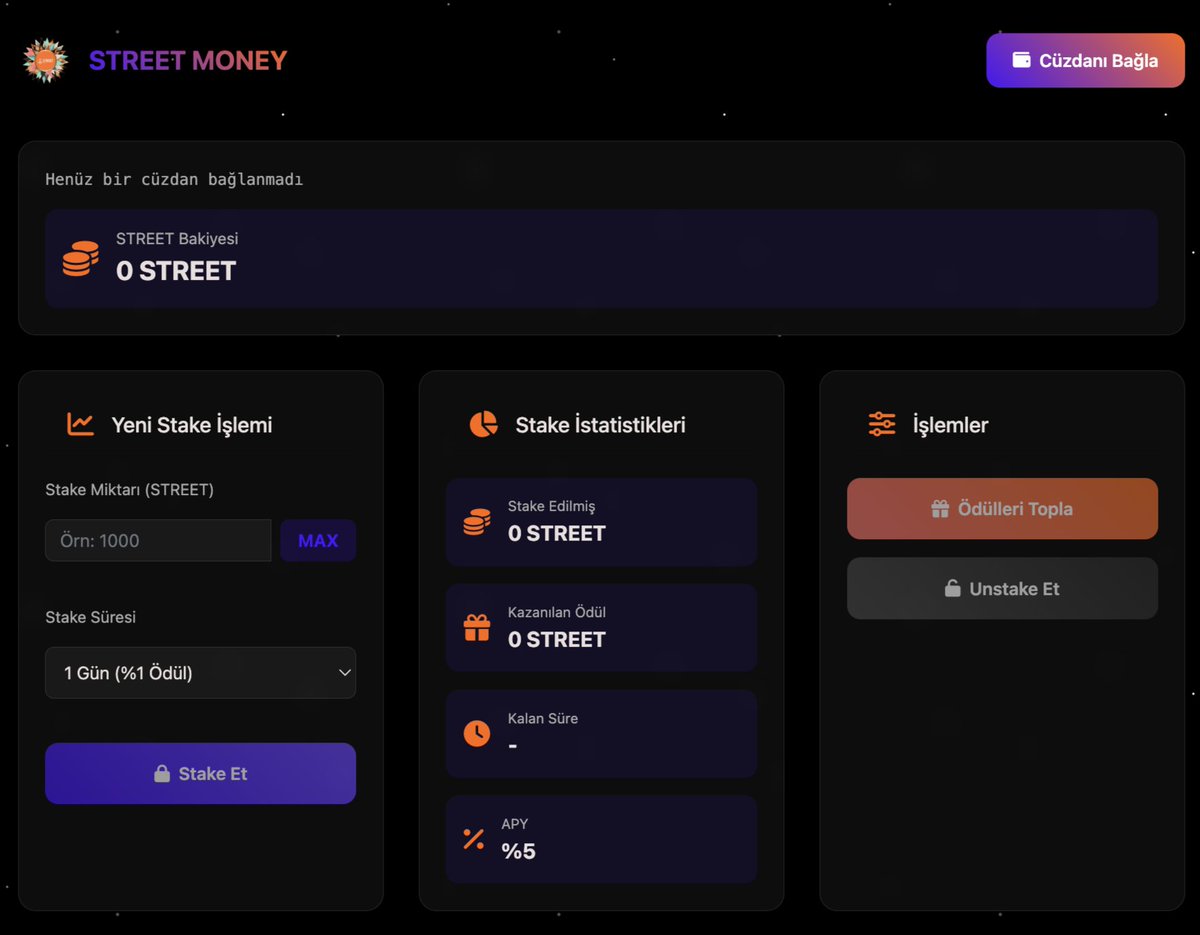 STREETMONEYBSC's tweet image. Take control of your investments with the new #STREETMONEY staking dashboard! #W3B

Maximize your earnings and manage your tokens efficiently. Starting stake very soon! 🚀

Invest in yourself ☮️

 #Crypto #Blockchain #Staking #DeFi #InvestSmart #TurkishGUI #Interface #WEB3 #EARN
