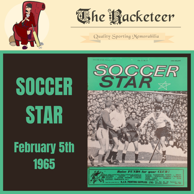 Theracketeer1's tweet image. #OnThisDay in 1965, and the cover of #soccerstar magazine featured a @SpursOfficial v @Everton game 

#football #Spurs #Everton #footballmagazines 

the-racketeer.co.uk/soccer-star-73…