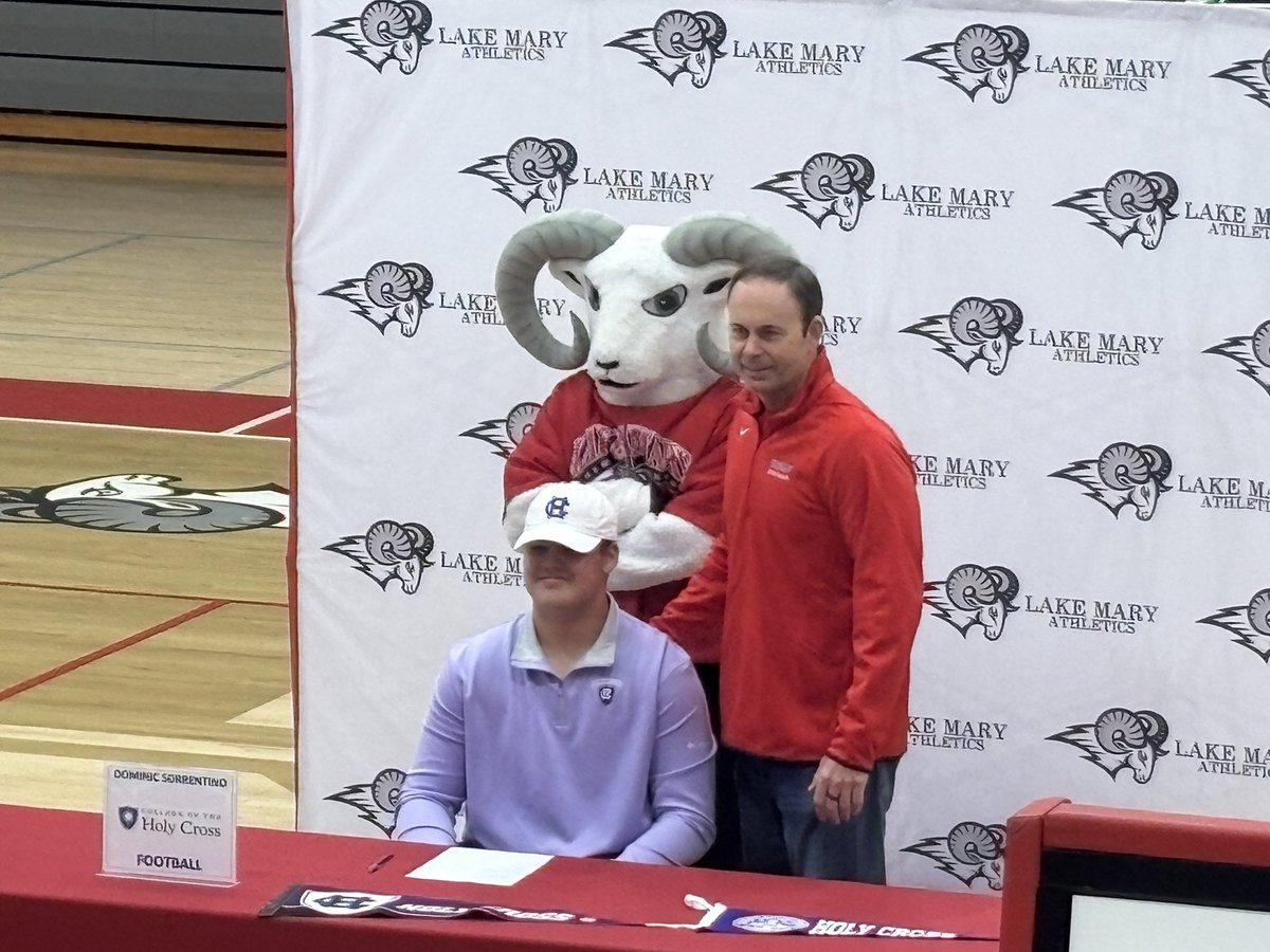 Congrats to Ram OL <a href="/DominicS2025/">Dominic Sorrentino</a> who signed today to play for Holy Cross!