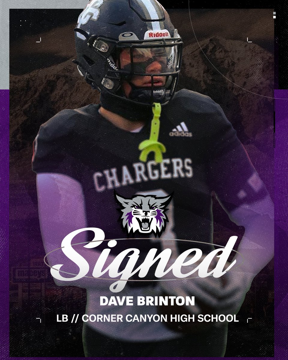 From right around the 𝑪𝑶𝑹𝑵𝑬𝑹 ↪️

Please welcome, <a href="/DavidBrinton11/">David Brinton</a> !

#WeberStateGreat | #NSD25