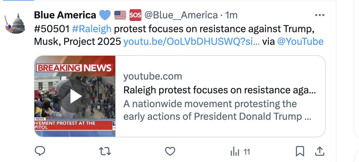 Blue__America's tweet photo. BTW, the chode who runs this place is not allowing #50501 to be a hashtag #FiftyStates #FiftyProtests #OneDay https://t.co/PoavshMIkd