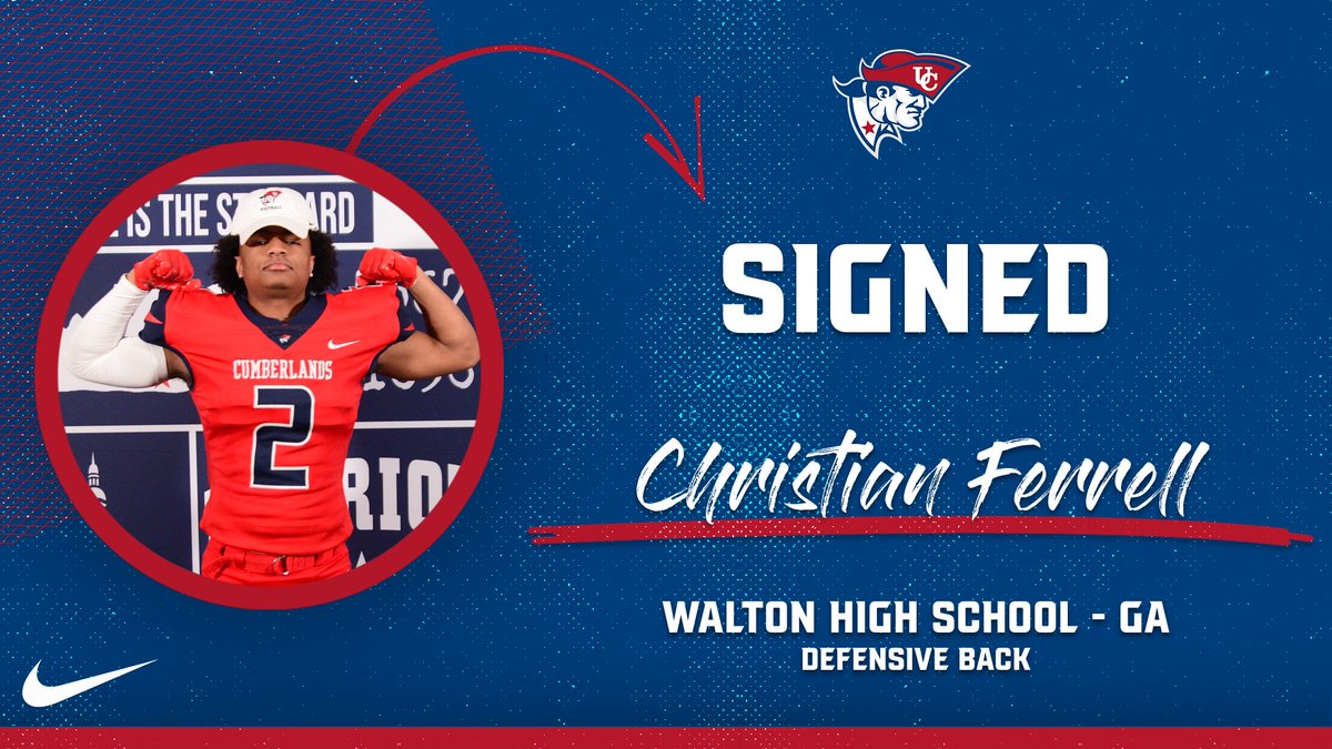 UC Patriot Football (@ucpatriotfball) on Twitter photo This defensive back from Georgia is going to bring the juice for the Patriots secondary!
Christian Ferrell - <a href="/Ferrell_Chr/">Christian Ferrell</a> This defensive back from Georgia is going to bring the juice for the Patriots secondary!
Christian Ferrell - <a href="/Ferrell_Chr/">Christian Ferrell</a>