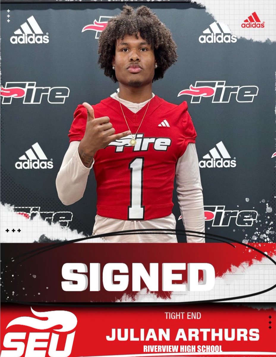 Getting that TE room RIGHT 🚨
He’s a triple threat type of guy 💥

Welcome 🏡 Julian Arthurs 

#FuelTheFire 🔥