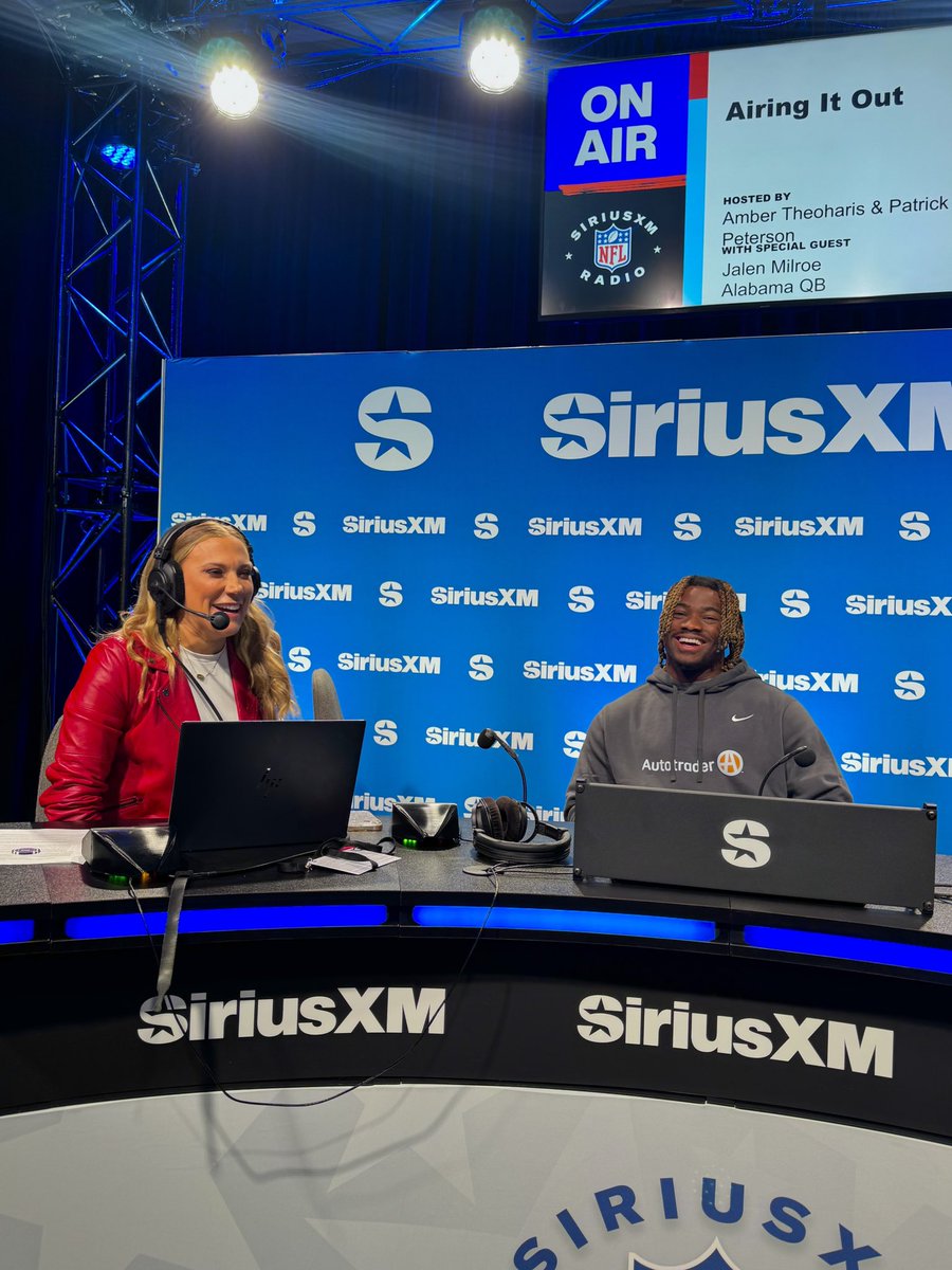 #ad Had a great day talking about my future as a pro football player at Radio Row. Even though I don’t know which team will draft me, I do know that @autotrader_com is the perfect place to find my new ride once I turn pro!
