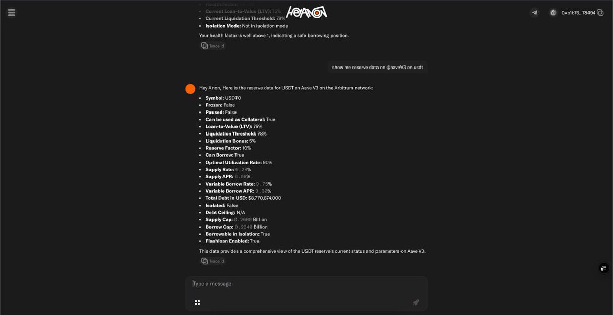 ChatGPT for crypto.
DeFAI