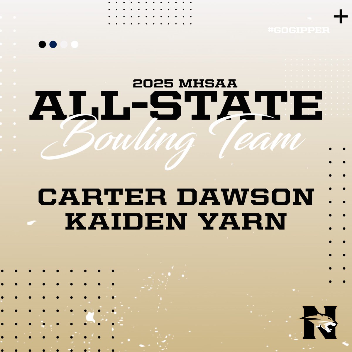 Carter Dawson and Kaiden Yarn have been named to the 2025 MHSAA All-State Bowling Team for the second year in a row! They finished with the top two overall scores in the state and will compete in the All-State Tournament on Thursday in Philadelphia, Miss. #gocougars
