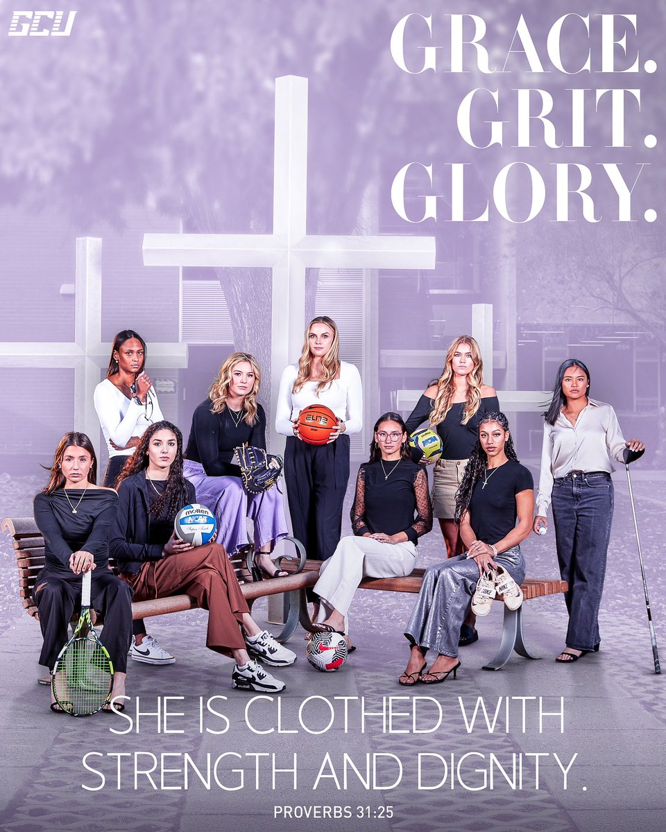 This is GCU Women’s Sports. 💜 𝐆𝐑𝐀𝐂𝐄. 𝐆𝐑𝐈𝐓. 𝐆𝐋𝐎𝐑𝐘. Our women athletes don’t just play—they inspire. More than just the day, it’s what we do. #LopesUp